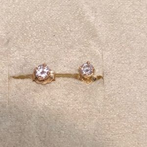 14K diamond earrings